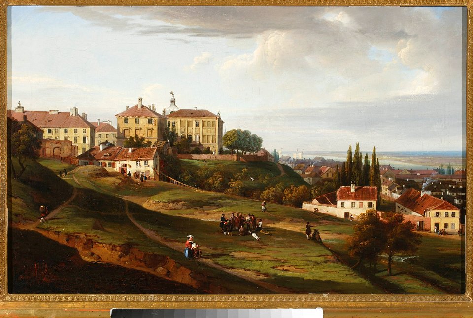 Marcin Zaleski - View of the Kazimierz Palace from Powiśle - MP 2288 - National Museum in Warsaw