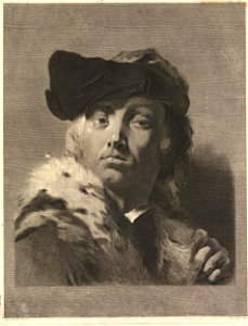 Marco Pitteri - Head of a man with a beret and fur-trimmed coat, after Piazzetta, 1943,0709.84