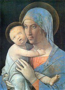 Mantegna, madonna dell'accademia carrara di bergamo. Free illustration for personal and commercial use.