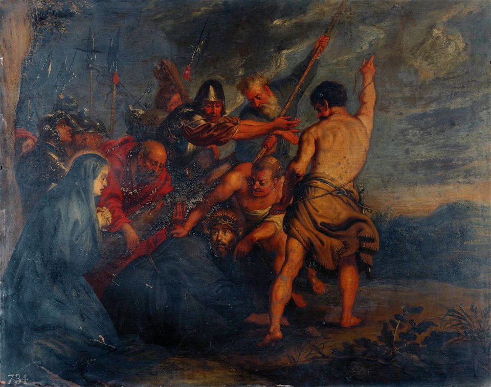 Marco Antonio Garibaldo (1620-78) - Christ Carrying the Cross - RCIN 402765 - Royal Collection