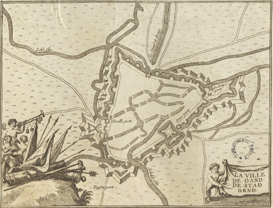 Map of Ghent by Jacobus Harrewijn, 1785