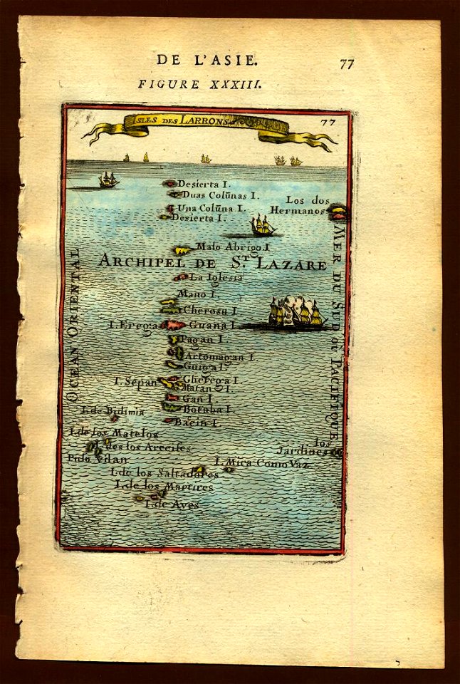 Map of Guam and the Mariannas, 1683