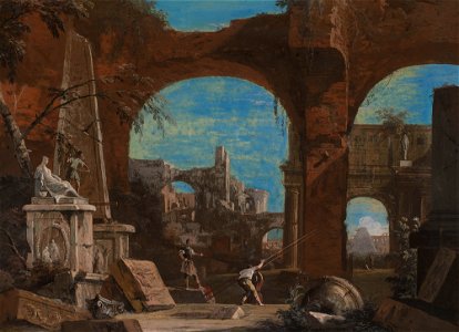 Marco Ricci (Belluno 1676-Venice 1730) - A Ruin Caprice with Roman Motifs - RCIN 406906 - Royal Collection