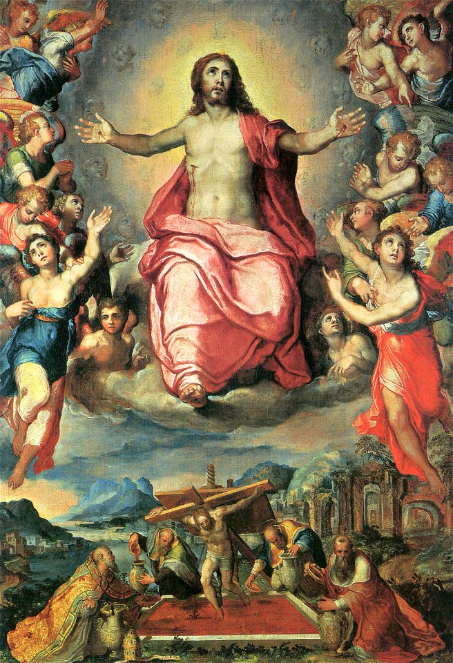 Marco dal Pino Mystische Kelter und Christus in der Glorie