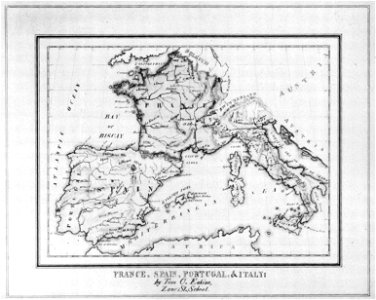 Map of France, Spain, Portugal, and Italy J2