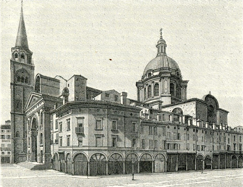 Mantova Porticato in piazza delle Erbe e Basilica di Sant’Andrea