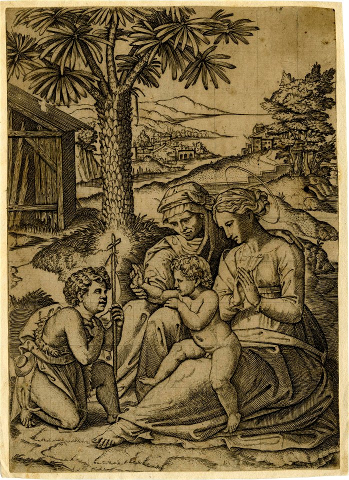 Marco da Ravenna - Attributed to - Madonna of the palm tree, 1874,0808.229