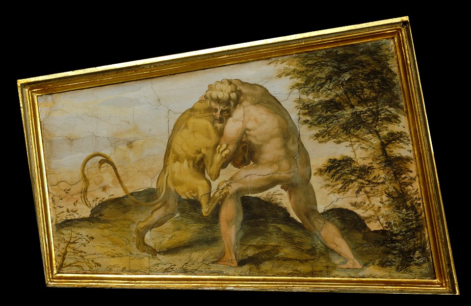 Marco Marchetti from Faenza - Hercules kills the lion Nemean - Google Art Project