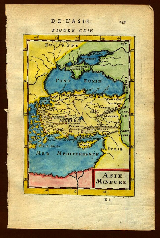 Map of Asia Minor, Description de L'Universe (Alain Manesson Mallet, 1683)