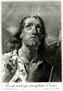 Marco Pitteri - Christ holding a cross gazing upwards, after Piazzetta, 1943,0709.89