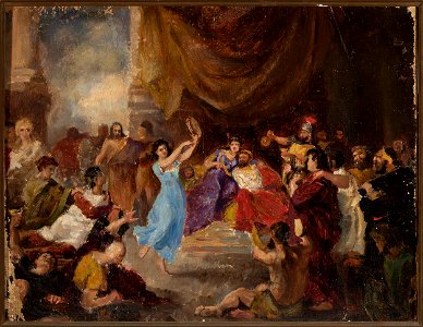 Marcin Gottlieb - Salome's dance before Herod, sketch - 184202 MNW - National Museum in Warsaw
