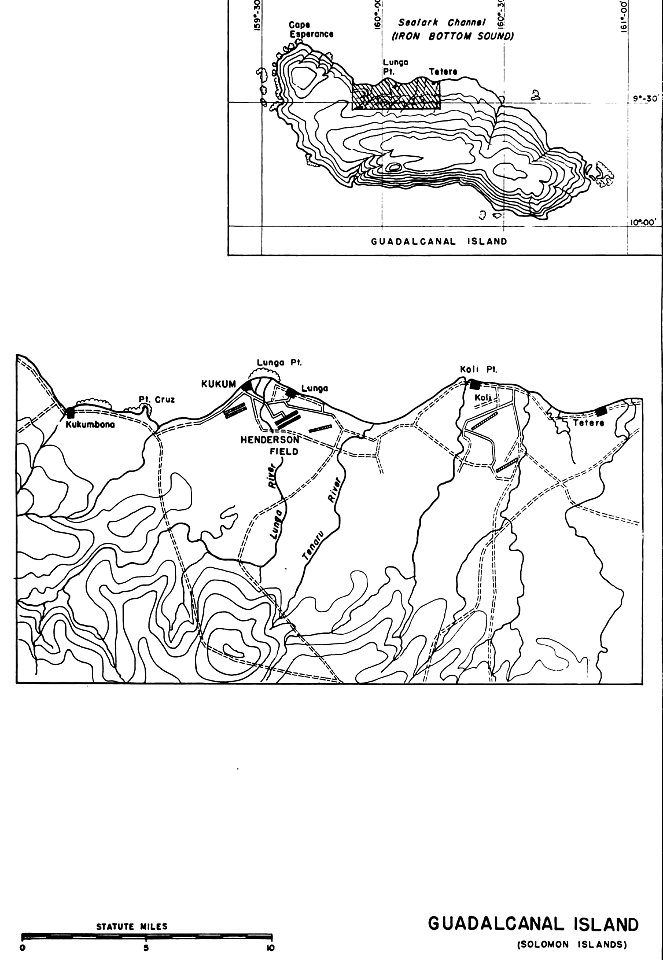 Map of Guadalcanal