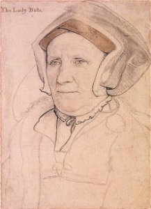 Margaret, Lady Butts, by Hans Holbein the Younger. Free illustration for personal and commercial use.