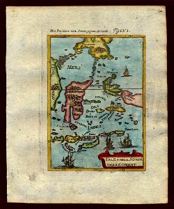 Map of eastern Indonesia, 1719. Free illustration for personal and commercial use.