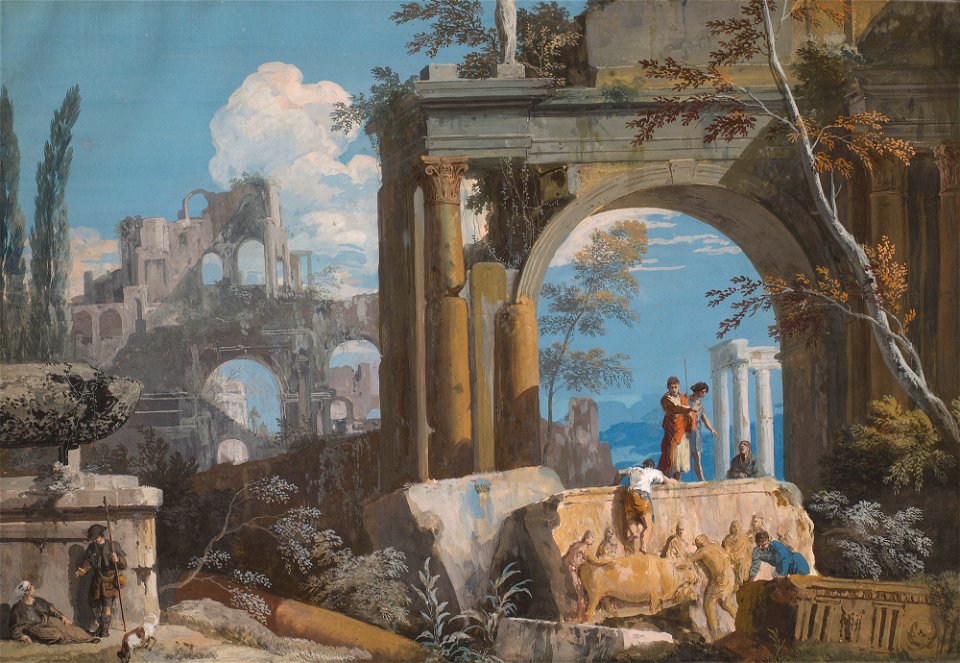 Marco Ricci (Belluno 1676-Venice 1730) - A Classical Ruin Capriccio - RCIN 406907 - Royal Collection