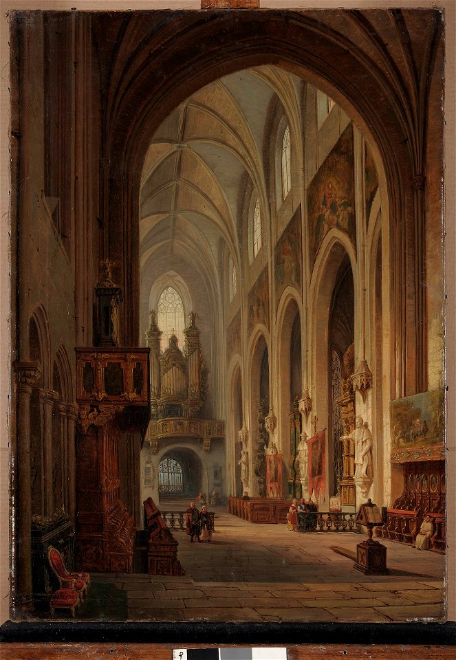 Marcin Zaleski - Interior of the Dominican Church in Kraków - MP 708 MNW - National Museum in Warsaw
