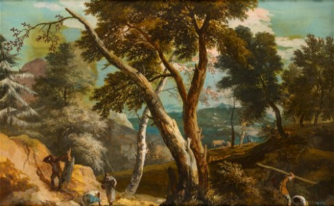 Marco Ricci (Belluno 1676-Venice 1730) - Landscape with Peasants and Woodcutters - RCIN 400573 - Royal Collection
