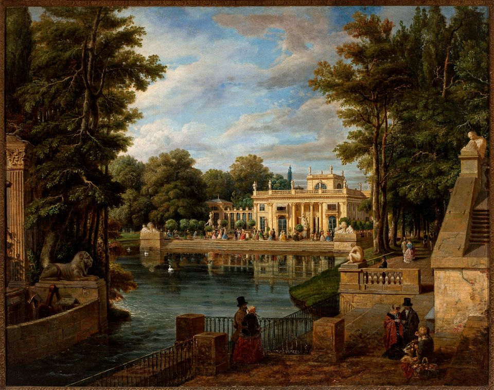 Marcin Zaleski - View of the Łazienki Palace in summer - MP 237 MNW - National Museum in Warsaw