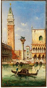 Marco Grubacs - Venice, a view of St Mark’s Column and the Campanile