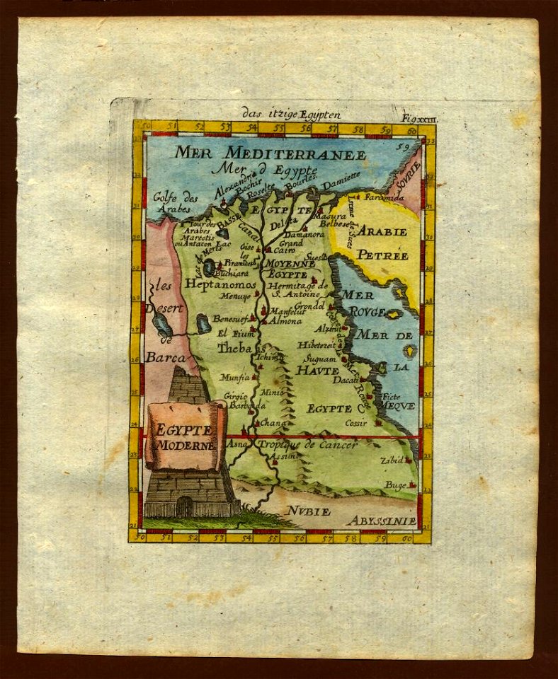 Map of Egypt, 1719
