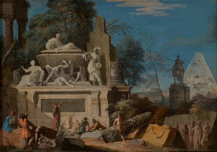 Marco Ricci (Belluno 1676-Venice 1730) - Allegory with a Monument to Newton - RCIN 400585 - Royal Collection