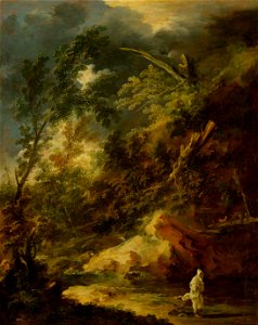 Marco Ricci - Landschaft mit einem Mönch im Wettersturm - GG 2005 - Kunsthistorisches Museum
