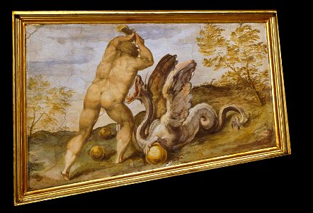 Marco Marchetti from Faenza - Hercules steels the apples from the Hesperides - Google Art Project