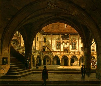 Marcin Zaleski - Courtyard of the Jagiellonian Library - MP 713 MNW - National Museum in Warsaw
