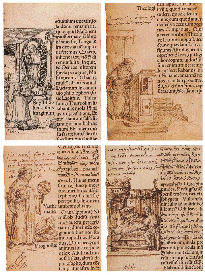 Marginal Drawings for The Praise of Folly (3), by Hans and Ambrosius Holbein