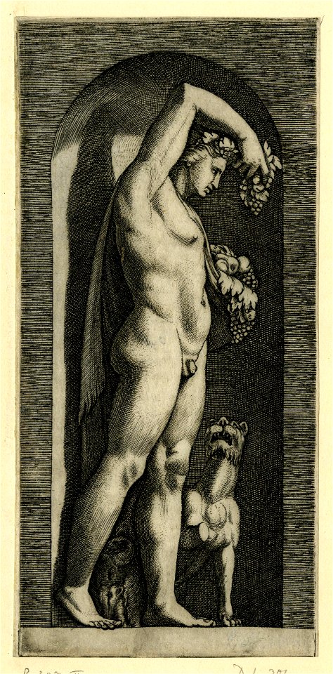 Marco da Ravenna - Bacchus, standing in a niche, H,2.63