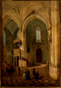 Marcin Zaleski - Interior of St. John’s Cathedral in Warsaw - MP 711 MNW - National Museum in Warsaw