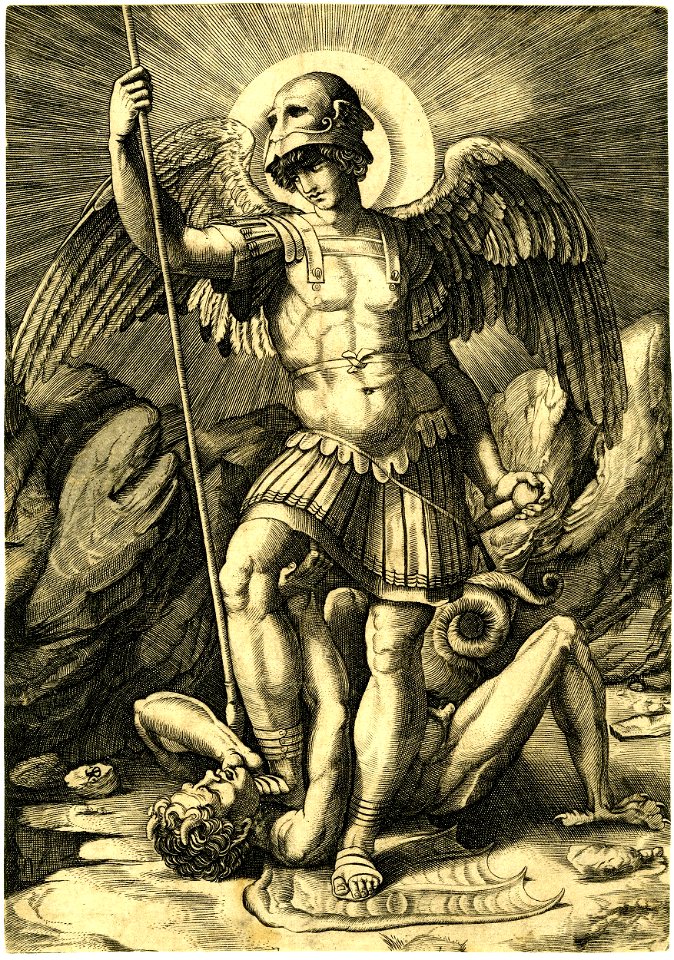 Marco da Ravenna - St Michael holding the fallen demon under his right foot, 1840,0808.2