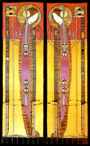 Margaret MacDonald - Embroidered Panels 1902. Free illustration for personal and commercial use.