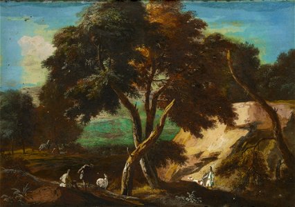 Marco Ricci (Belluno 1676-Venice 1730) - A Wooded Landscape with Huntsmen - RCIN 400578 - Royal Collection
