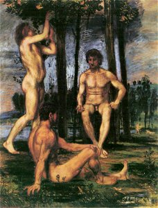 Hans von Marées - Drei Jünglinge unter Orangenbäumen