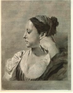 Marco Pitteri - Head and shoulders of a woman seen in profile, resting her head on her hand, 1872,0113.11