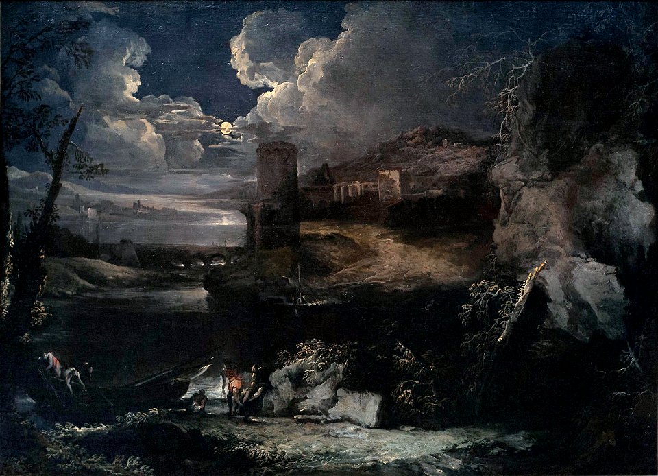 Marco Ricci 1708c Paysage nocturne fantastique