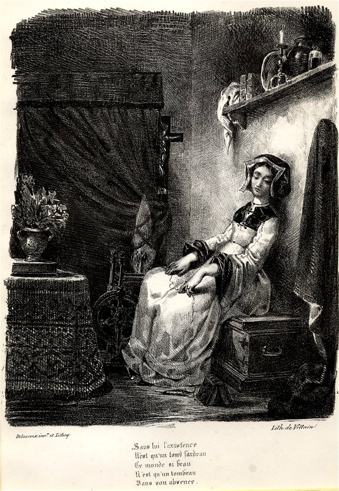 Marguerite au rouet (Marguerite at the spinning wheel) (BM 1924,1014.7.11 1)