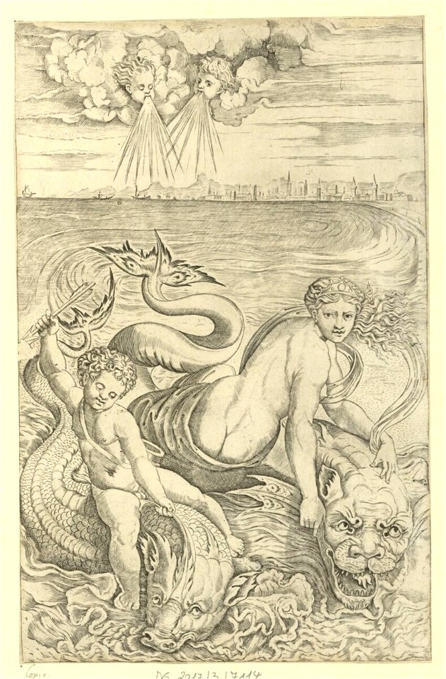 Marco Dente - Venus und Amor auf Delphinen, DG201737114