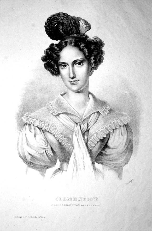 Maria Klementine von Österreich Litho