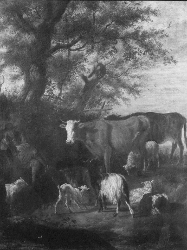 Maria Liddell, Lady Ravensworth (1773-1845) - Landscape with a Shepherd and his Flock - RCIN 406396 - Royal Collection