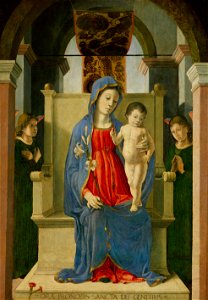 Marco Ruggiero Zoppo, gen. Zoppo (^), , Kunsthistorisches Museum Wien, Gemäldegalerie - Madonna mit der Lilie - GG 2442 - Kunsthistorisches Museum