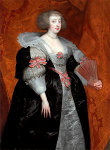 Marguerite de Lorraine, Madame, duchesse d'Orléans, by Anthony van Dyck. Free illustration for personal and commercial use.