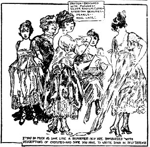 Marguerite Martyn Sketches Herself Backstage at the Veiled Prophet Ball, 1916