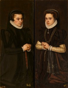 Margarita de Parma y María de Portugal, esposa de Alejandro Farnesio (Museo del Prado)