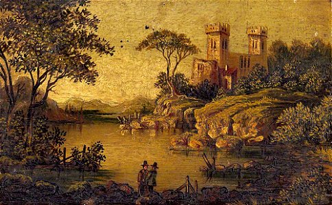 Margaret Fownes-Luttrell (1747-1792) - View of an Imaginary Castle with Two Towers - 726665 - National Trust