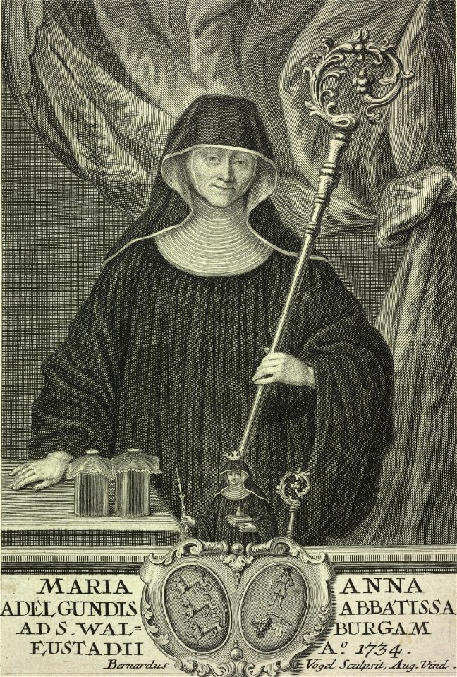 Maria Anna Adelgundis abbess of St. Walburg Abbey of Eichstätt in 1734