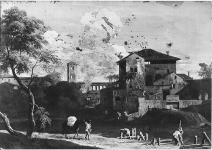Marco Ricci (Belluno 1676-Venice 1730) - Landscape with a Sawmill - RCIN 400551 - Royal Collection