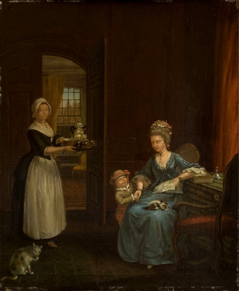 Maria La Fargue - A Lady and a Servant Cat709
