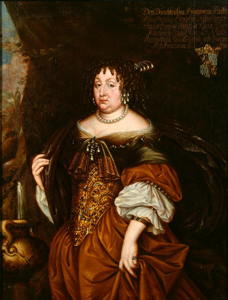 Maria Eufrosyne av Pfalz-Zweibrücken, 1625-1687, gift med Magnus Gabril De la Gardie - Nationalmuseum - 35875. Free illustration for personal and commercial use.